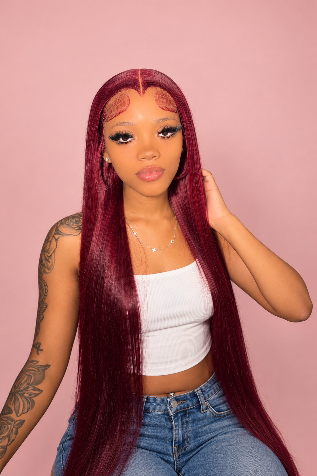 99j Straight Frontal Wigs